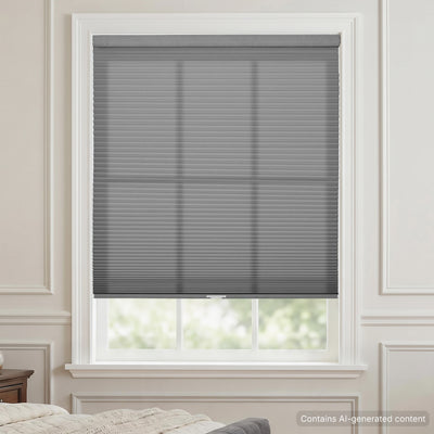no drill fabric wrapped cellular shades-light filtering-color-charcoal gray