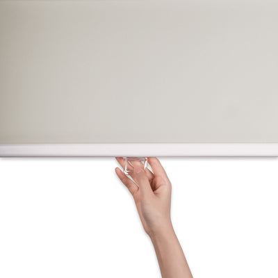 blackout waterproof bathroom roller shades with handle details