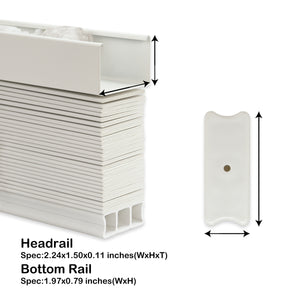 cordless ventilation waterproof faux wood blinds headrail