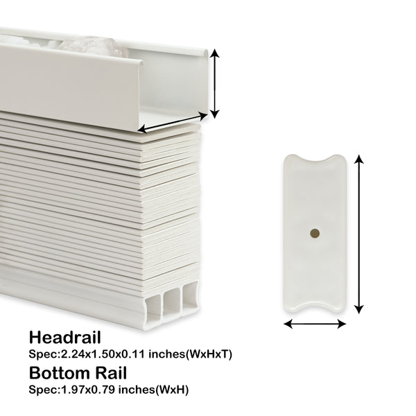 cordless ventilation waterproof faux wood blinds headrail