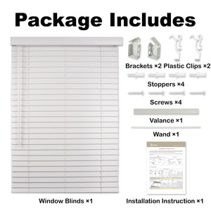 cordless ventilation waterproof faux wood blinds packaging