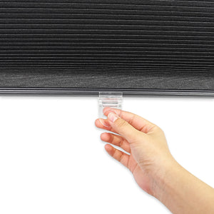 cordless blackout cellular shades with handle details
