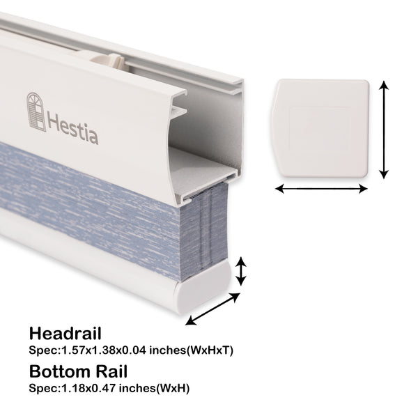 motorized blackout cellular shades headrail