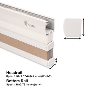 motorized day and night cellular shades headrail