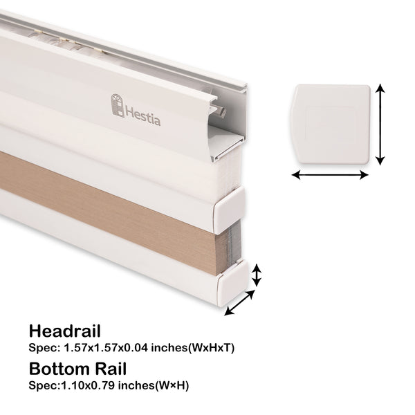 motorized day and night cellular shades headrail
