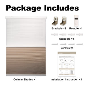 motorized day and night cellular shades packaging