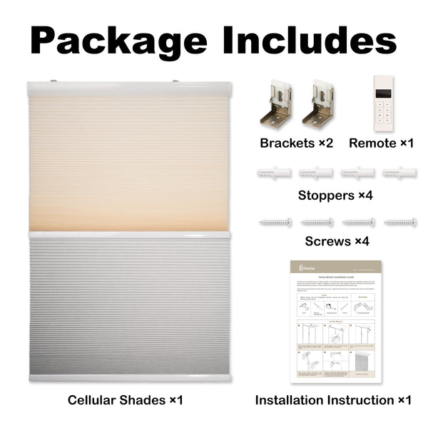 motorized openness day and night cellular shades packaging