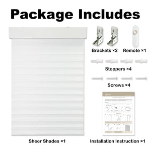 motorized light filtering 2-inch Shangri-La shades sheer shades packaging