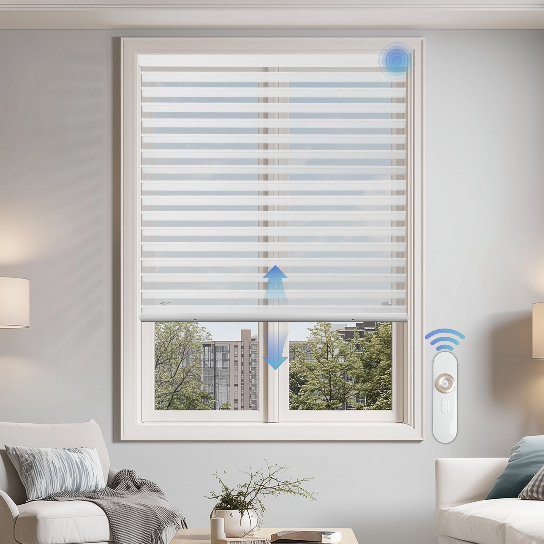 motorized light filtering elegant soft light shangri-la shades sheer shades for living room