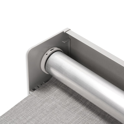 motorized blackout linen-like solar roller shades tube