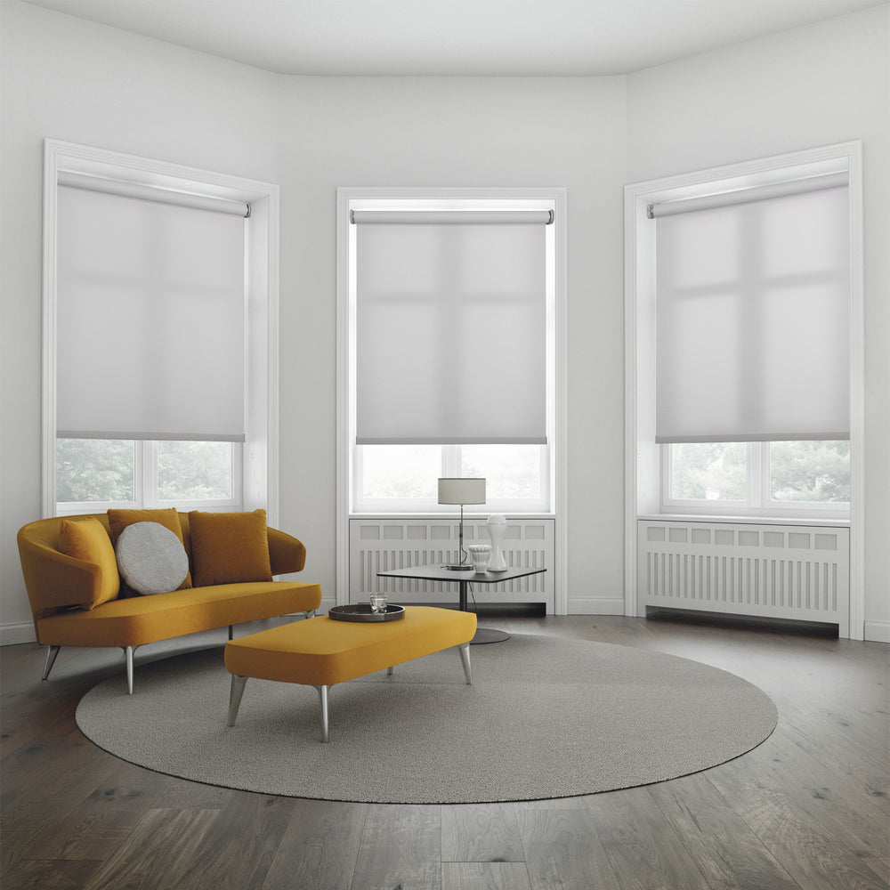 motorized blackout roller shades - signal white