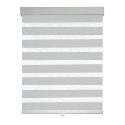 room darkening privacy protection zebra shades - blue gray