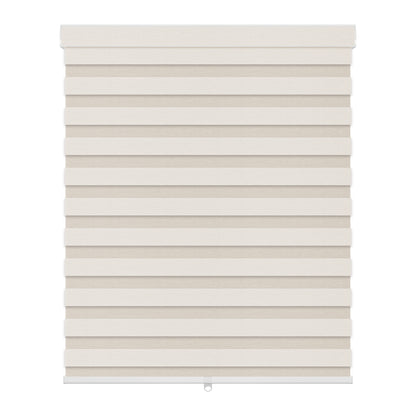light filtering linen-like bathroom zebra shades-cream
