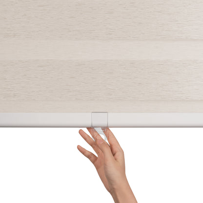light filtering linen-like bathroom zebra shades handle