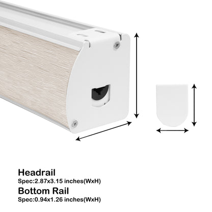 light filtering linen-like bathroom zebra shades headrail