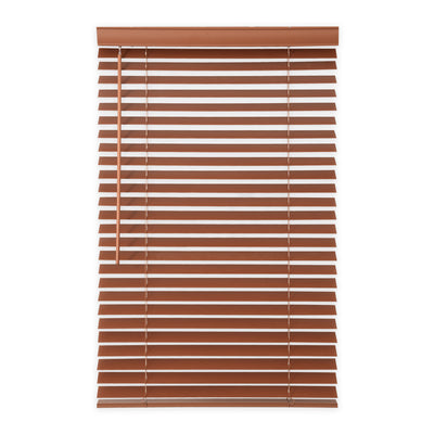 room darkening natural eco-friendly wood blinds opened