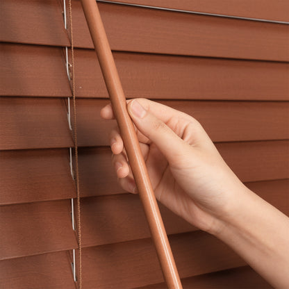 room darkening natural eco-friendly wood blinds wand