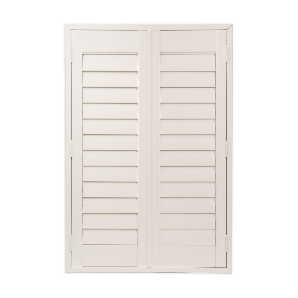 custom PVC plantation shutters - fully closed