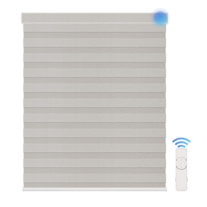 motorized light filtering linen-like bathroom zebra shades