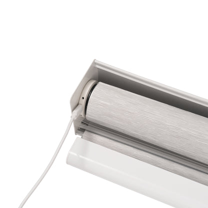 motorized light filtering linen-like bathroom zebra shades charging port