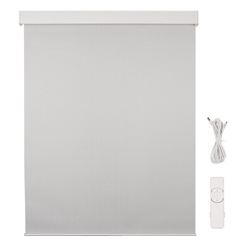 motorized room darkening waterproof roller shades with the emitter and charging wire