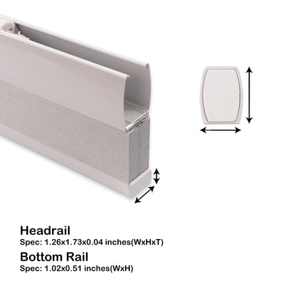 no-drill blackout thermal insulated cellular shades headrail