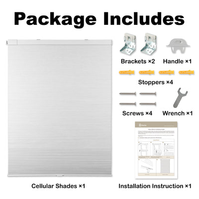 no-drill blackout thermal insulated cellular shades packaging