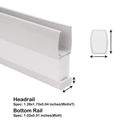 no-drill light filtering thermal insulated cellular shades headrail