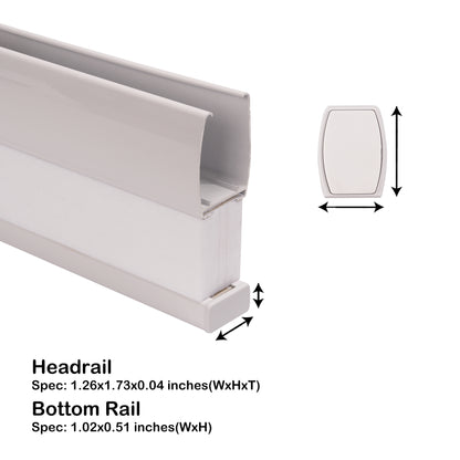 cordless no-drill light filtering cellular shades headrail