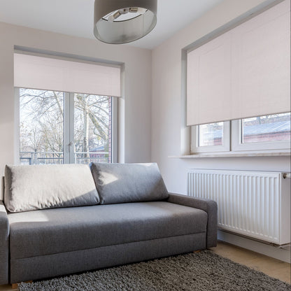 cordless no-drill light filtering cellular shades in two small windows
