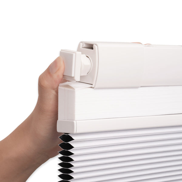 cordless no-drill day and night cellular shades with no-drill features