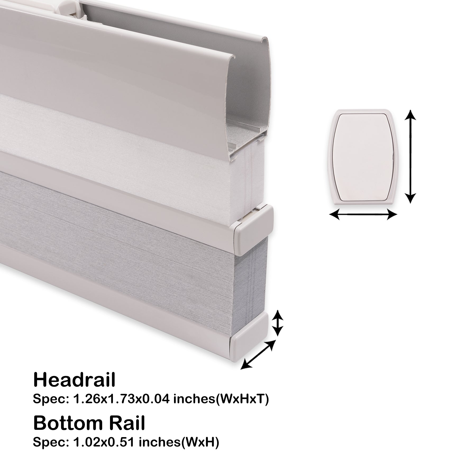 no-drill day and night energy saving cellular shades headrail