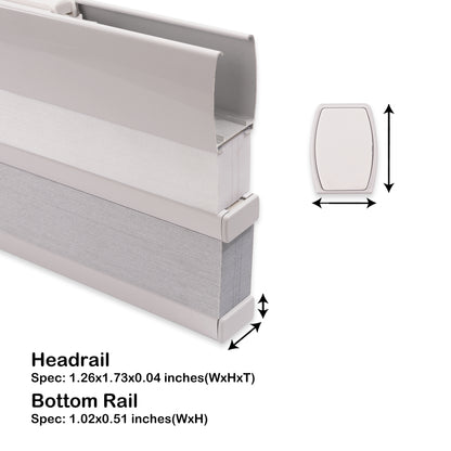 no-drill day and night energy saving cellular shades headrail