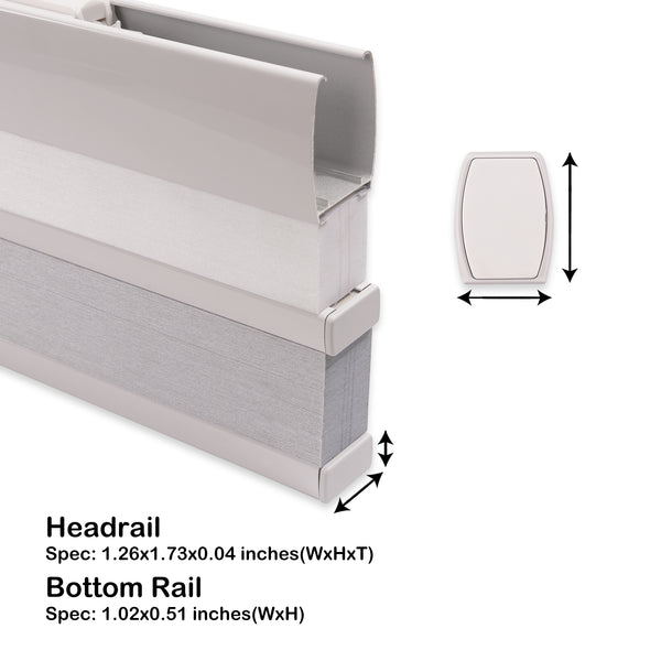 cordless no-drill day and night cellular shades headrail