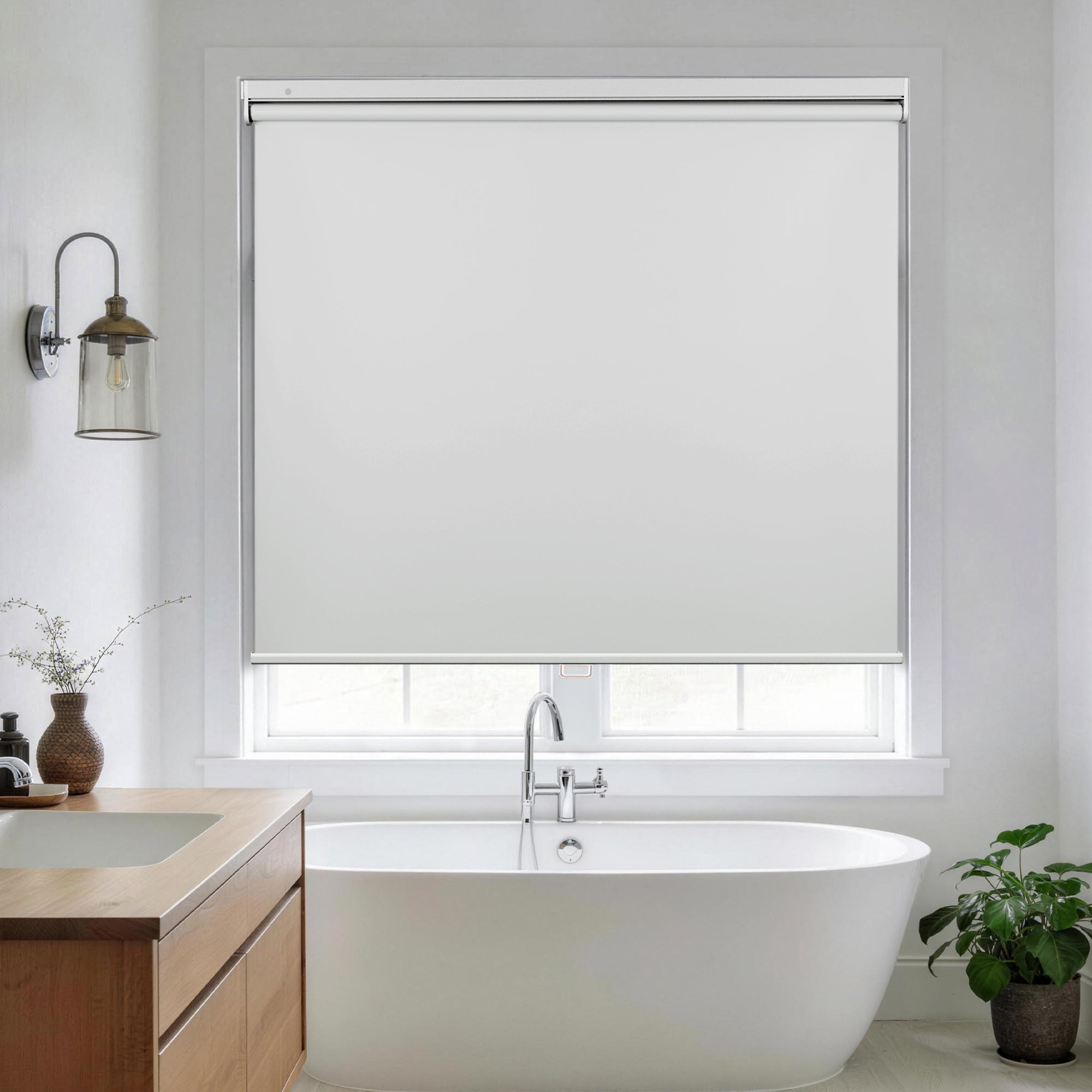No Drill Blackout Waterproof Roller Blinds for Shower