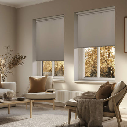 no-drill cordless blackout roller shades for living room
