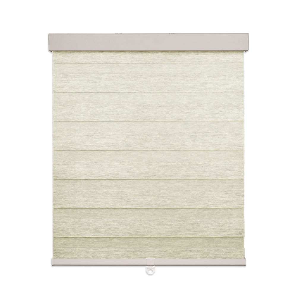 cordless linen texture light filtering zebra shades - beige