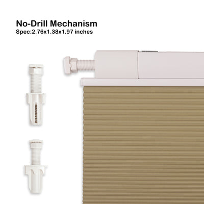 no-drill cordless top down bottom up cellular shades with no-drill details