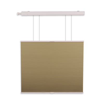 no-drill cordless top down bottom up cellular shades partially open from the top