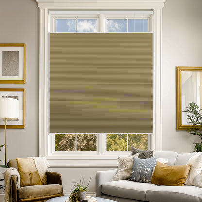 no-drill blackout top down bottom up cellular shades for living room