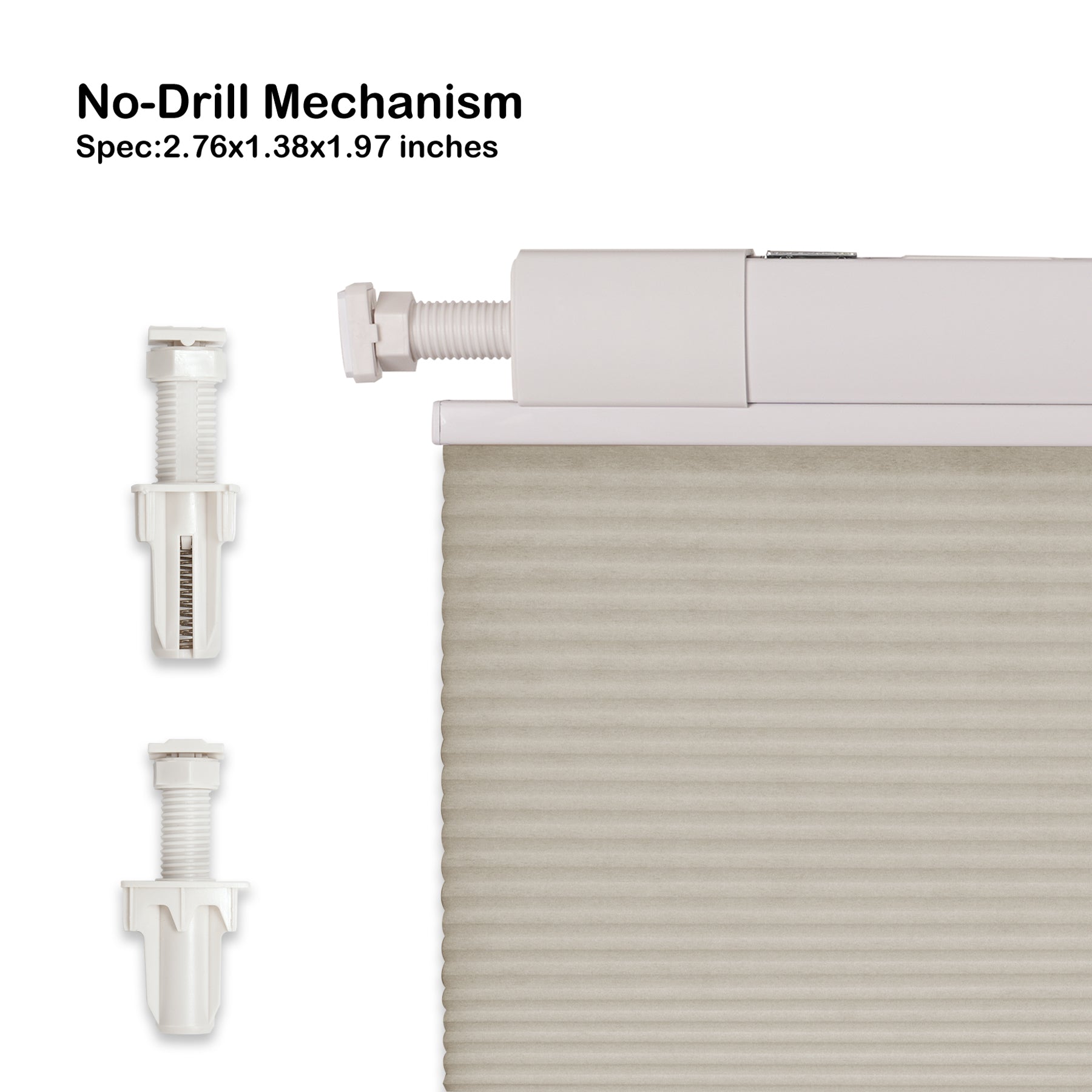 no-drill light filtering top down bottom up cellular shades no-drill mounting bracket