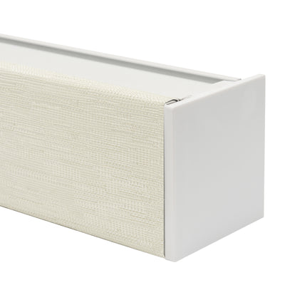 blackout natural linen thermal insulation roller shades — end cap