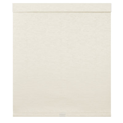 blackout natural linen thermal insulation roller shades — front view