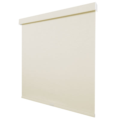 blackout natural linen thermal insulation roller shades — side view