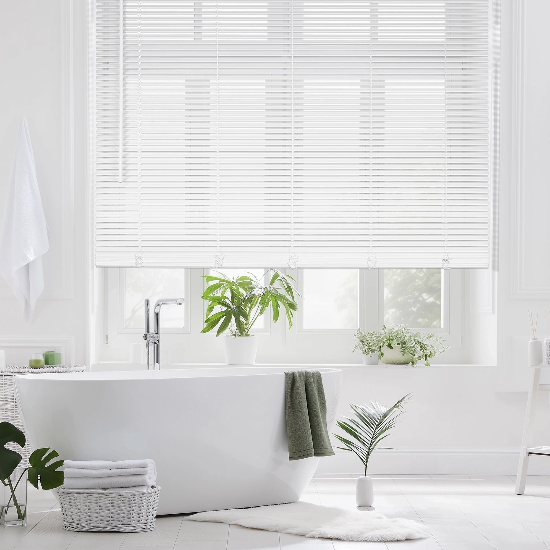 1 inch cordless no drill room darkening pvc blinds for bathroom