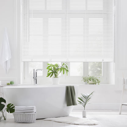 1 inch cordless no drill room darkening pvc blinds for bathroom