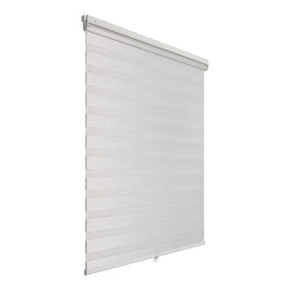 no-drill light filtering linen-like bathroom zebra shades for light blocking, privacy, and UV protection
