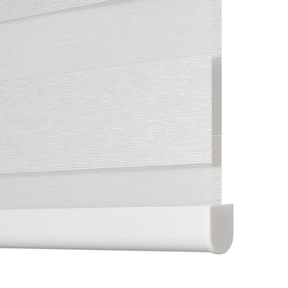 no-drill light filtering linen-like bathroom zebra shades bottom rail with smooth, waterproof and anti-corrosion surface