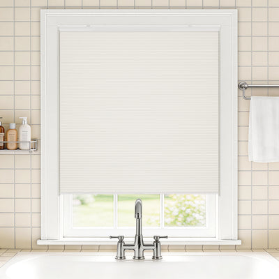 no drill waterproof cordless blackout cellular shades-color-brilliant white