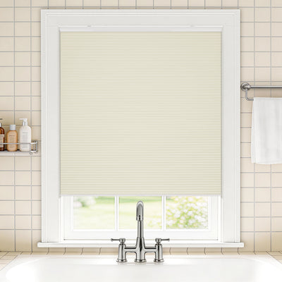 no drill waterproof cordless blackout cellular shades-color-vanilla ice